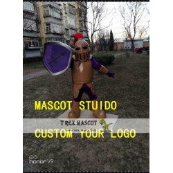 Copper Knight Mascot Costume Spartan Trojan Costume