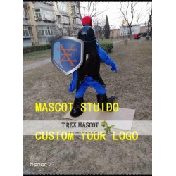 Black Knight Mascot Costume Spartan Trojan Costume