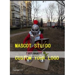 Silver Knight Mascot Costume Spartan Trojan Costume