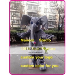 Grey Elephant Mascot Costume