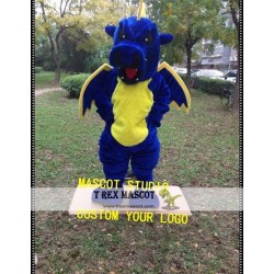 Blue Yellow Dragon Mascot Costume