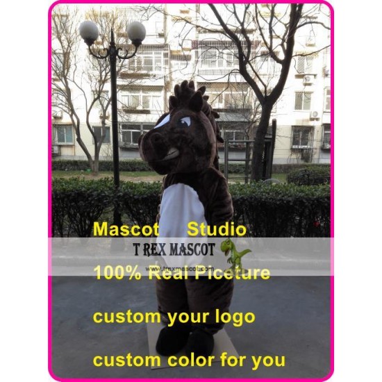 Brown Mustang Mascot Costume Horse