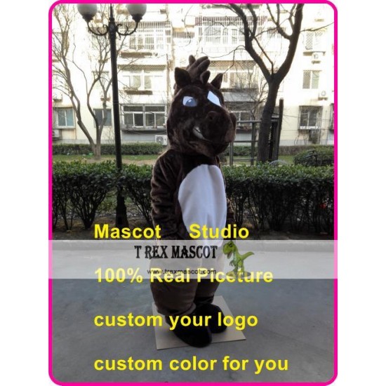 Brown Mustang Mascot Costume Horse