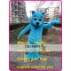 Blue Leopard Mascot Costume Blue Wildcat