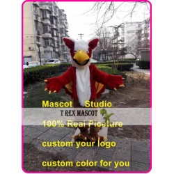 Dark Red Griffin Mascot Gryphon Costume