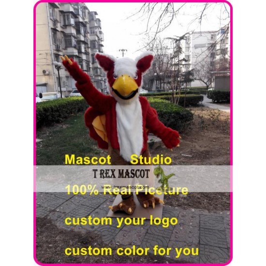 Dark Red Griffin Mascot Gryphon Costume