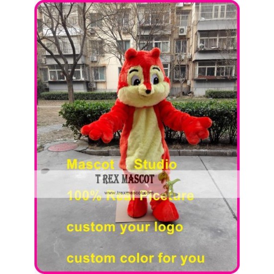 Orange Squirrel Mascot Costume