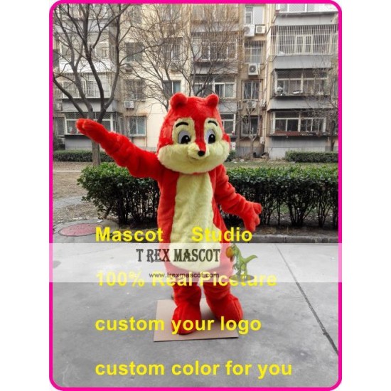 Orange Squirrel Mascot Costume