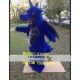 Blue Grey Dragon Mascot Costume