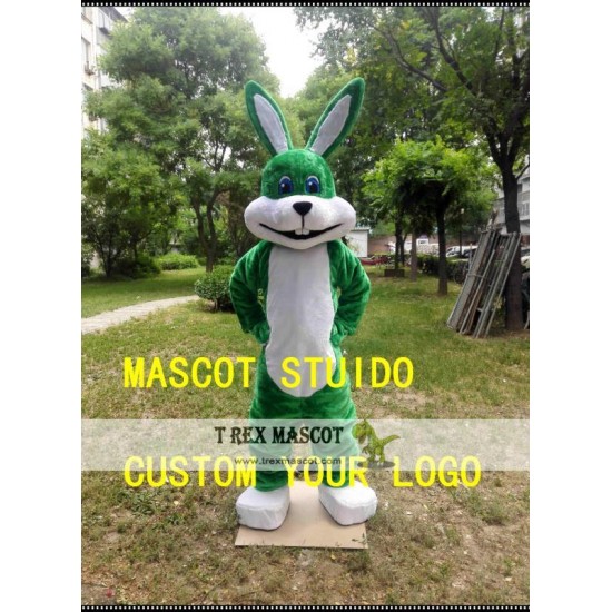 Green Rabbit Mascot Costume