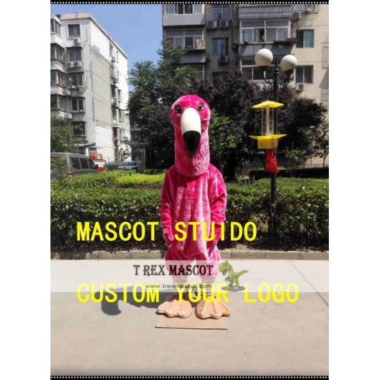 Pink Flamingo Mascot Costume