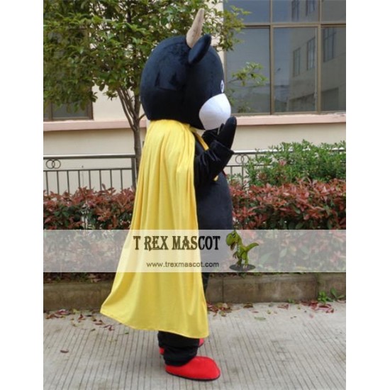 Cosplay Cartoon Animal Black Cow Mascot Costume