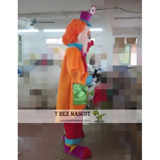 Circus Cartoon Magician Little Clown Mascot Costume