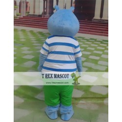 Cartoon Hippo Mascot Costume