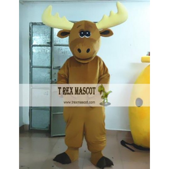 Cartoon Christmas Elk Mascot Costume