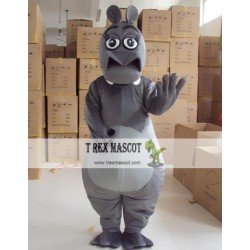 Cartoon Animal Plush Ash Hippo Mascot Costume