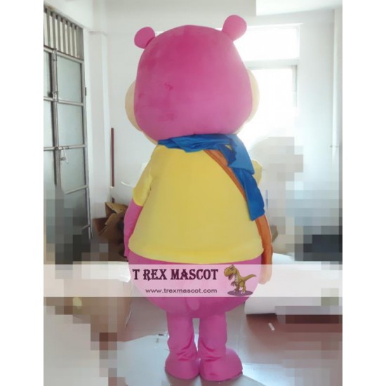 Cosplay Cartoon Animal Purple Hippo Mascot Costume