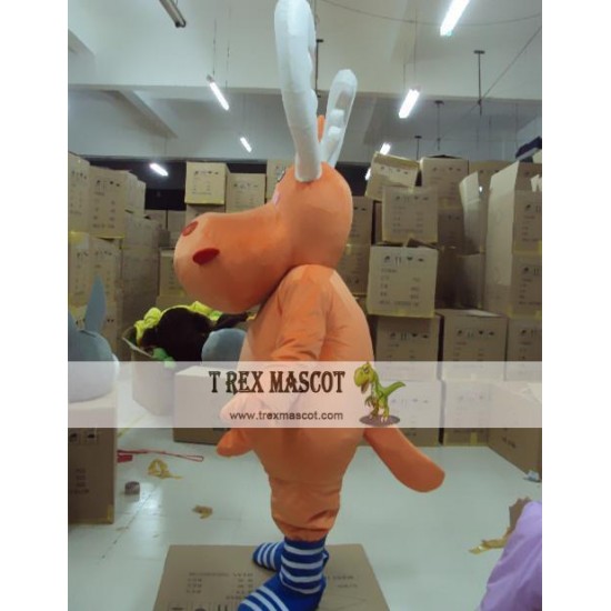 Cosplay Cartoon Big Ear Yellow Deer Mascot Costume