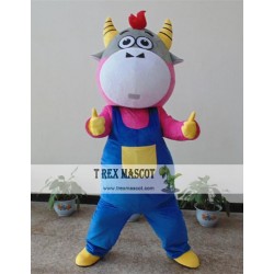 Animal Cartoon Plush Bib Bull Mascot Costume