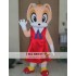 Cartoon Plush Rat Girl Mascot Costume