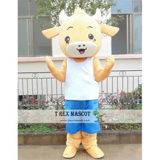 Cosplay Cartoon Little Cow Mascot Costume