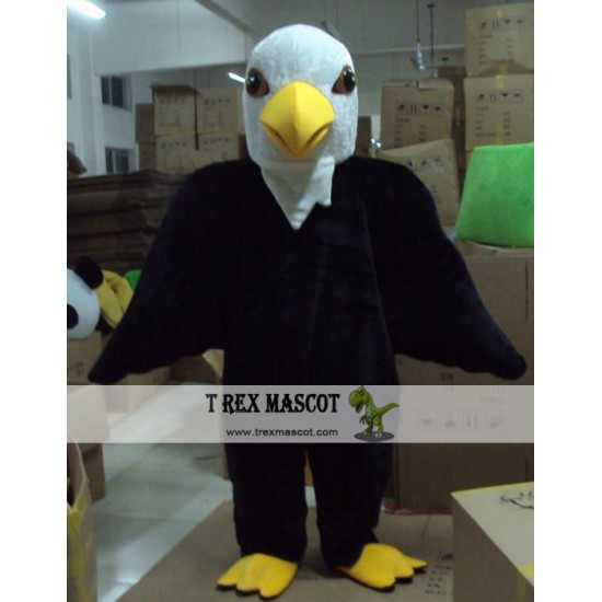 Cartoon Plush Black Eagle Mascot Costume