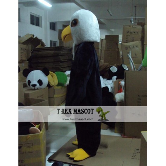 Cartoon Plush Black Eagle Mascot Costume