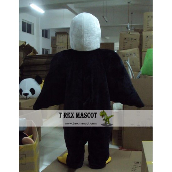 Cartoon Plush Black Eagle Mascot Costume