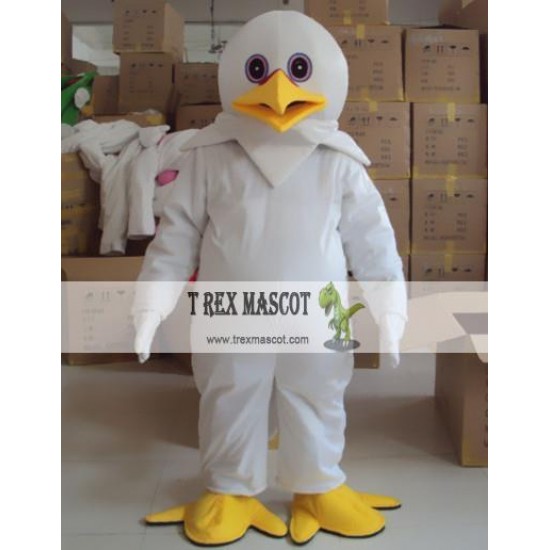 Cartoon White Dove Mascot Costume