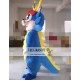 Cartoon Pass Little Blue Dragon Mascot Costume