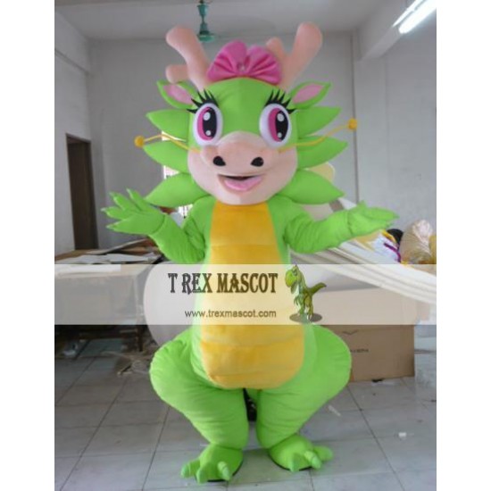 Cartoon Little Dinosaur Dragon Mascot Costume