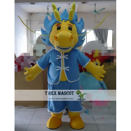 Cosplay Cartoon Red Dragon Blue Dragon Mascot Costume