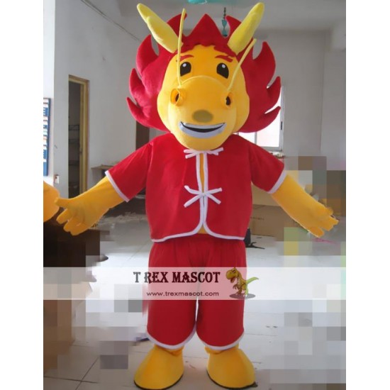 Cosplay Cartoon Red Dragon Blue Dragon Mascot Costume