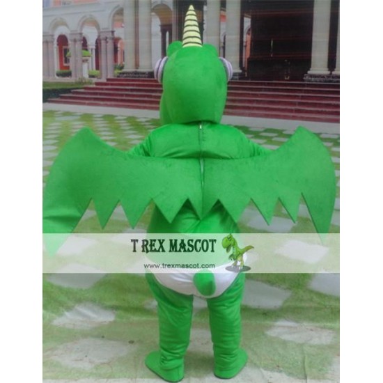 Animal Plush Cartoon Green Pterosaur Mascot Costume