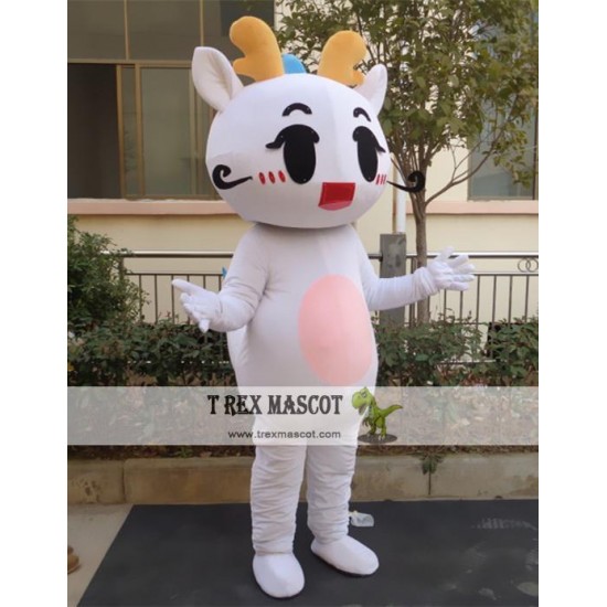 Cosplay Cartoon Little White Dragon Mascot Costume