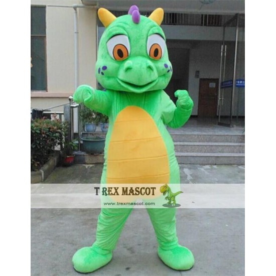 Cosplay Cartoon Green Dinosaur Mascot Costume