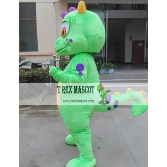 Cosplay Cartoon Green Dinosaur Mascot Costume