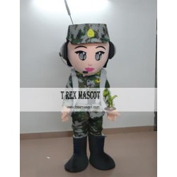 Military Cartoon Scout Soldier Mascot Costume