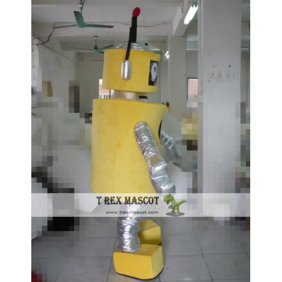 Cosplay Cartoon Yellow Robot Mascot Costume