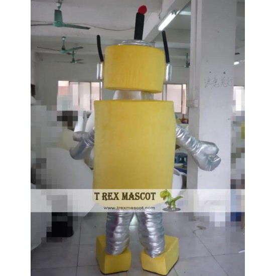 Cosplay Cartoon Yellow Robot Mascot Costume