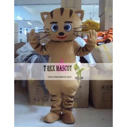 Cosplay Cartoon Plush Brown Cat Mascot Costume