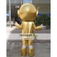 Cartoon Golden Robot Mascot Costume