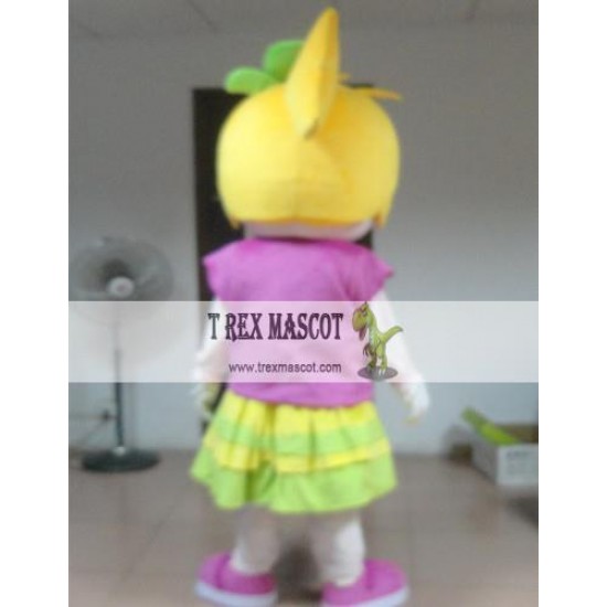 Cartoon Fruit Girl Mascot Costume