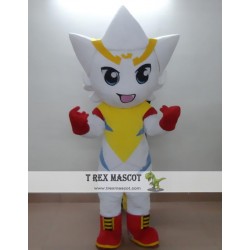 Cartoon Plush White Superman Mascot Costume