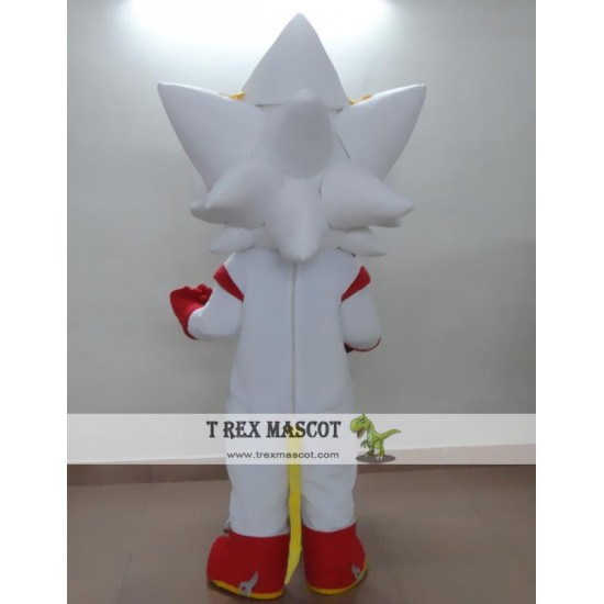 Cartoon Plush White Superman Mascot Costume