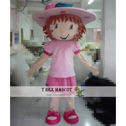 Cartoon Strawberry Girl Mascot Costume