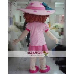 Cartoon Strawberry Girl Mascot Costume