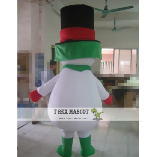 Cartoon Cosplay High Hat Snowman Mascot Costume