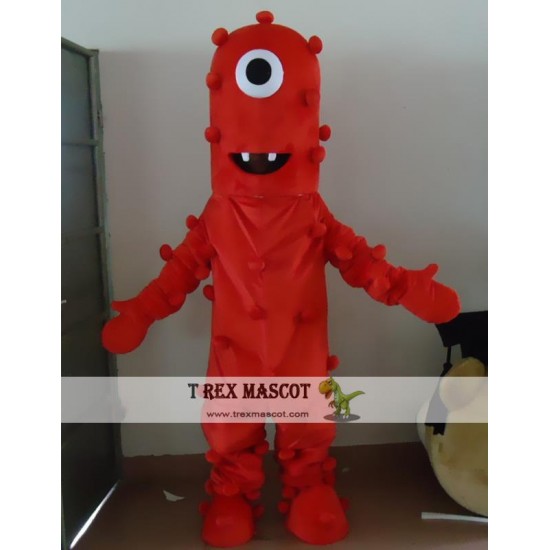 Cartoon Cosplay Red Bacteria Mascot Costume