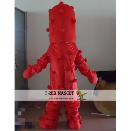 Cartoon Cosplay Red Bacteria Mascot Costume